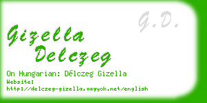 gizella delczeg business card