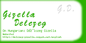 gizella delczeg business card